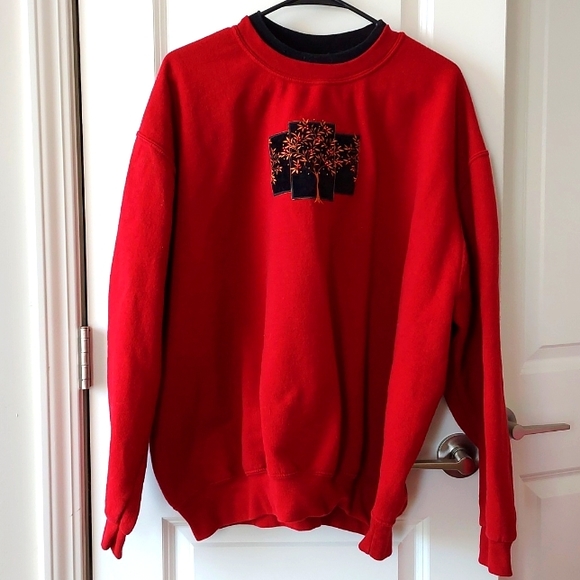 top Stitch Tops - Top Stitch long sleeve sweatshirt red black 3xl